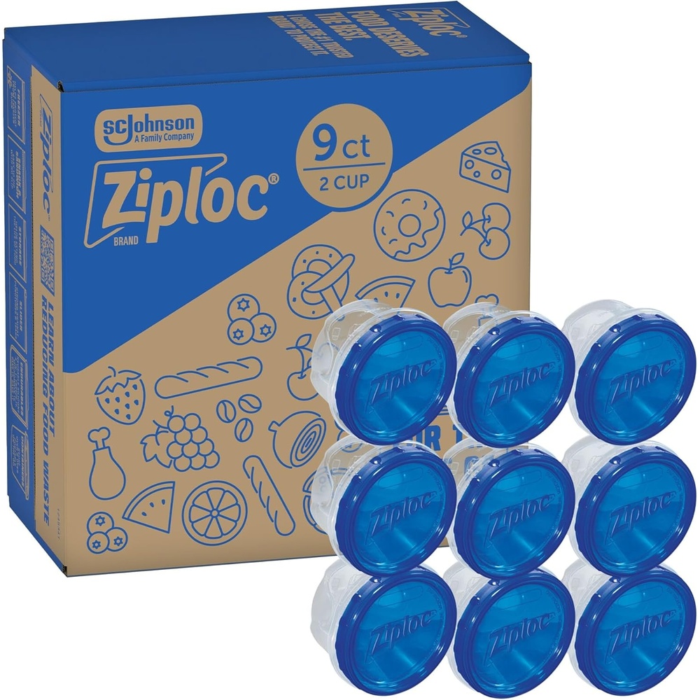 image:imageZiploc Twist n Loc Food Storage Meal Prep Containers Variety Pack 9 Count2 Cup 9 Pack