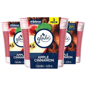 image:imageGlade 1Wick 2in1 Scented Candle Jar Hawaiian Breeze amp Vanilla Passion Fruit Air Freshener Infused with Essential Oils 408 Oz 3 CountApple Cinnamon