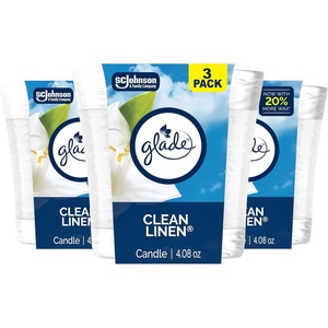 image:imageGlade 1Wick 2in1 Scented Candle Jar Hawaiian Breeze amp Vanilla Passion Fruit Air Freshener Infused with Essential Oils 408 Oz 3 CountClean Linen