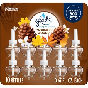 image:imageGlade PlugIns Refills Air Freshener Scented and Essential Oils for Home and Bathroom Apple Cinnamon 67 Fl Oz 10 CountCashmere Woods