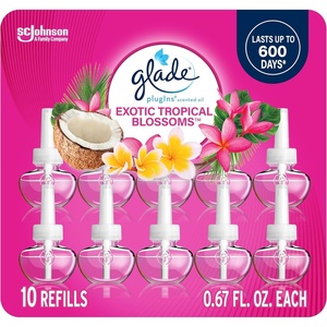 image:imageGlade PlugIns Refills Air Freshener Scented and Essential Oils for Home and Bathroom Apple Cinnamon 67 Fl Oz 10 CountExotic Tropical Blossoms