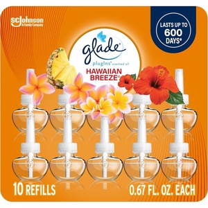 image:imageGlade PlugIns Refills Air Freshener Scented and Essential Oils for Home and Bathroom Apple Cinnamon 67 Fl Oz 10 CountHawaiian Breeze
