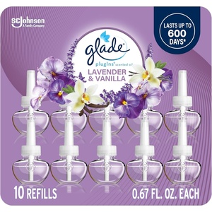 image:imageGlade PlugIns Refills Air Freshener Scented and Essential Oils for Home and Bathroom Apple Cinnamon 67 Fl Oz 10 CountLavender  Vanilla