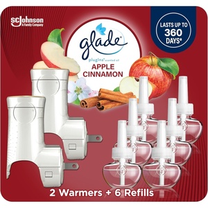 image:imageGlade PlugIns Refills Air Freshener Starter Kit Scented and Essential Oils for Home and Bathroom Hawaiian Breeze 402 Fl Oz 2 Warmers  6 RefillsApple Cinnamon