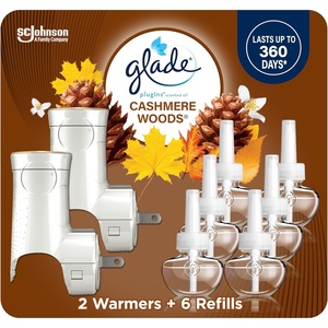 image:imageGlade PlugIns Refills Air Freshener Starter Kit Scented and Essential Oils for Home and Bathroom Hawaiian Breeze 402 Fl Oz 2 Warmers  6 RefillsCashmere Woods