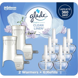 image:imageGlade PlugIns Refills Air Freshener Starter Kit Scented and Essential Oils for Home and Bathroom Hawaiian Breeze 402 Fl Oz 2 Warmers  6 RefillsClean Linen