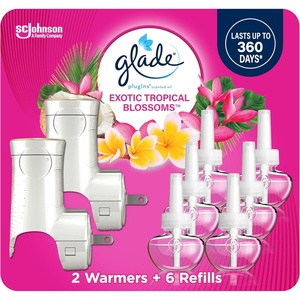 image:imageGlade PlugIns Refills Air Freshener Starter Kit Scented and Essential Oils for Home and Bathroom Hawaiian Breeze 402 Fl Oz 2 Warmers  6 RefillsExotic Tropical Blossoms