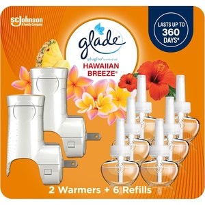 image:imageGlade PlugIns Refills Air Freshener Starter Kit Scented and Essential Oils for Home and Bathroom Hawaiian Breeze 402 Fl Oz 2 Warmers  6 RefillsHawaiian Breeze