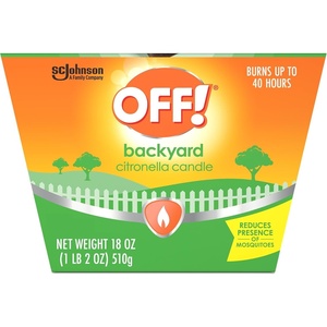 image:imageOFF Backyard Citronella Scented Candle Ambiance Enhancing Centerpiece Burns for up to 25 Hours 8 oz Pack of 218 Ounce Pack of 1