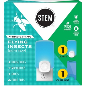 image:imageSTEM Flying Insect Light Trap Refill Cartridges Indoor Fruit Fly Trap InsecticideFree Pest Control for Home Attracts and Traps Insects Official STEM Refills  10 Count1 Device  1 Cartridge