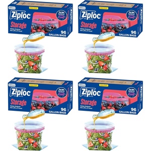 image:imageZiploc Gallon Food Storage Bags StandUp Bottom Easy to Fill 96 Count384 Count