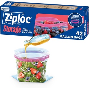 image:imageZiploc Gallon Food Storage Bags StandUp Bottom Easy to Fill 96 Count42 Count