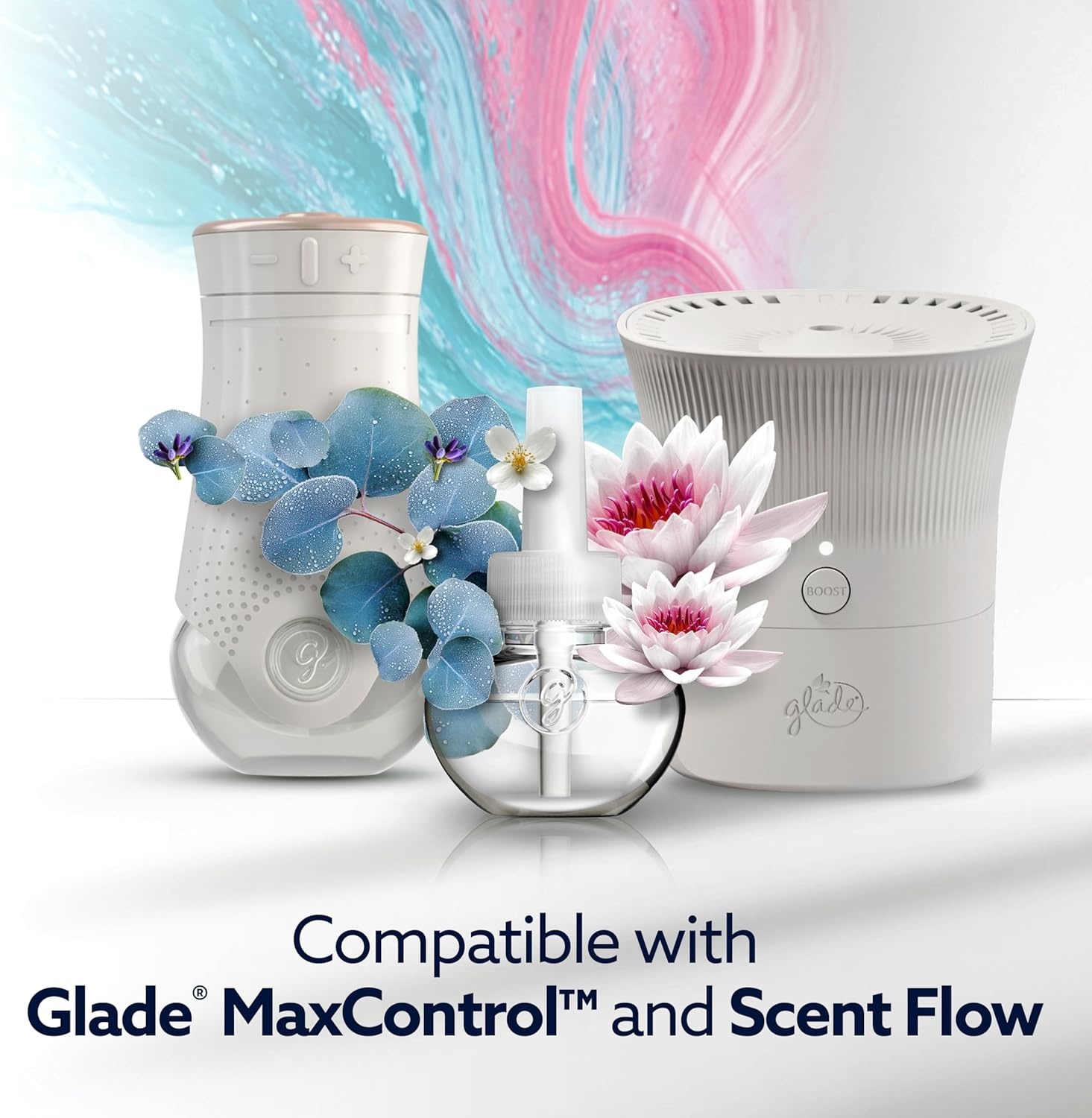 image:imageGlade PlugIns Refills with CustomScent Technology Eucalyptus amp Waterlily 5 RefillsEucalyptus Waterlily