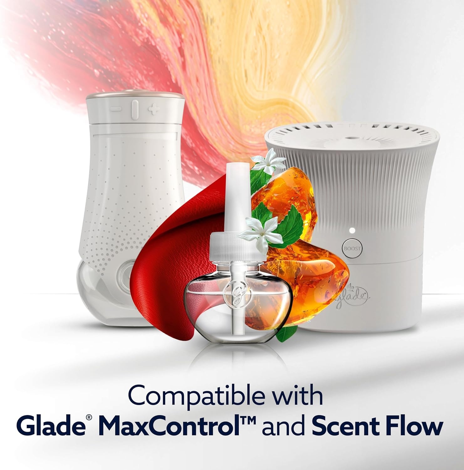 image:imageGlade PlugIns Refills with CustomScent Technology Eucalyptus amp Waterlily 5 RefillsLeather Golden Amber