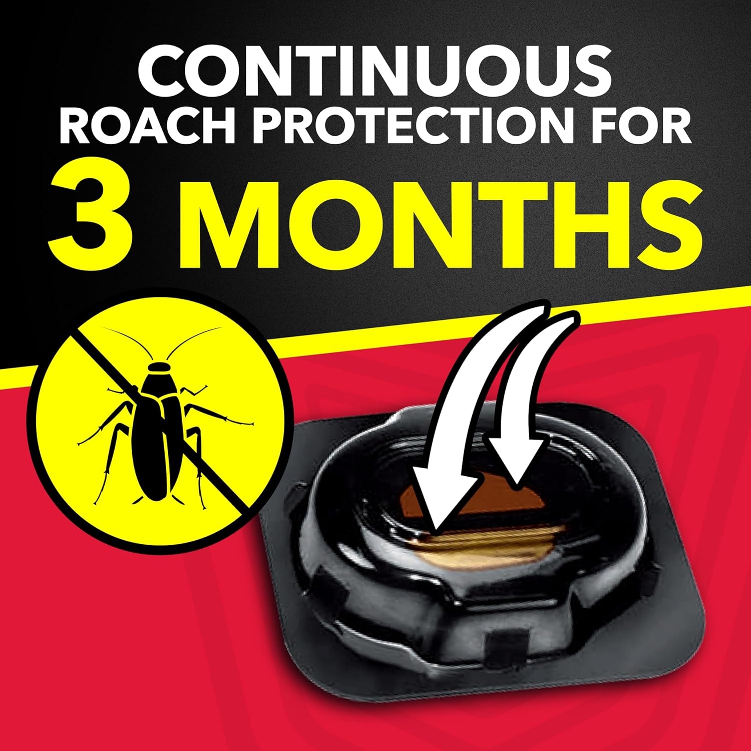 image:imageRaid Double Control Small Roach Baits Plus Egg Stoppers Child Resistant For Indoor Use Kills Roaches for 3 Months 12 CountPack of 1