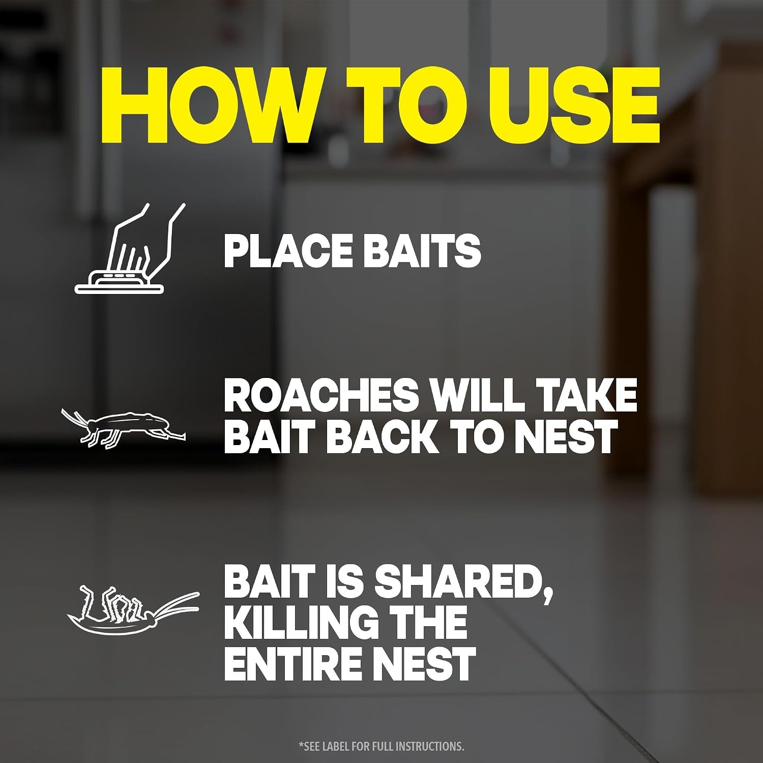 image:imageRaid Large Roach Baits Child Resistant For Indoor Use Kills Roaches for 3 Months 12 Count