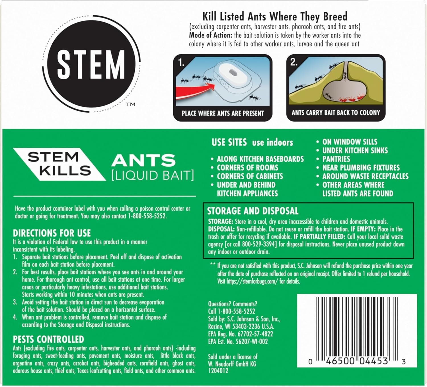 image:imageSTEM Liquid Ant Baits Kills The Queen and Colony for Indoor Use 8 Spill Proof Bait Stations12 Count