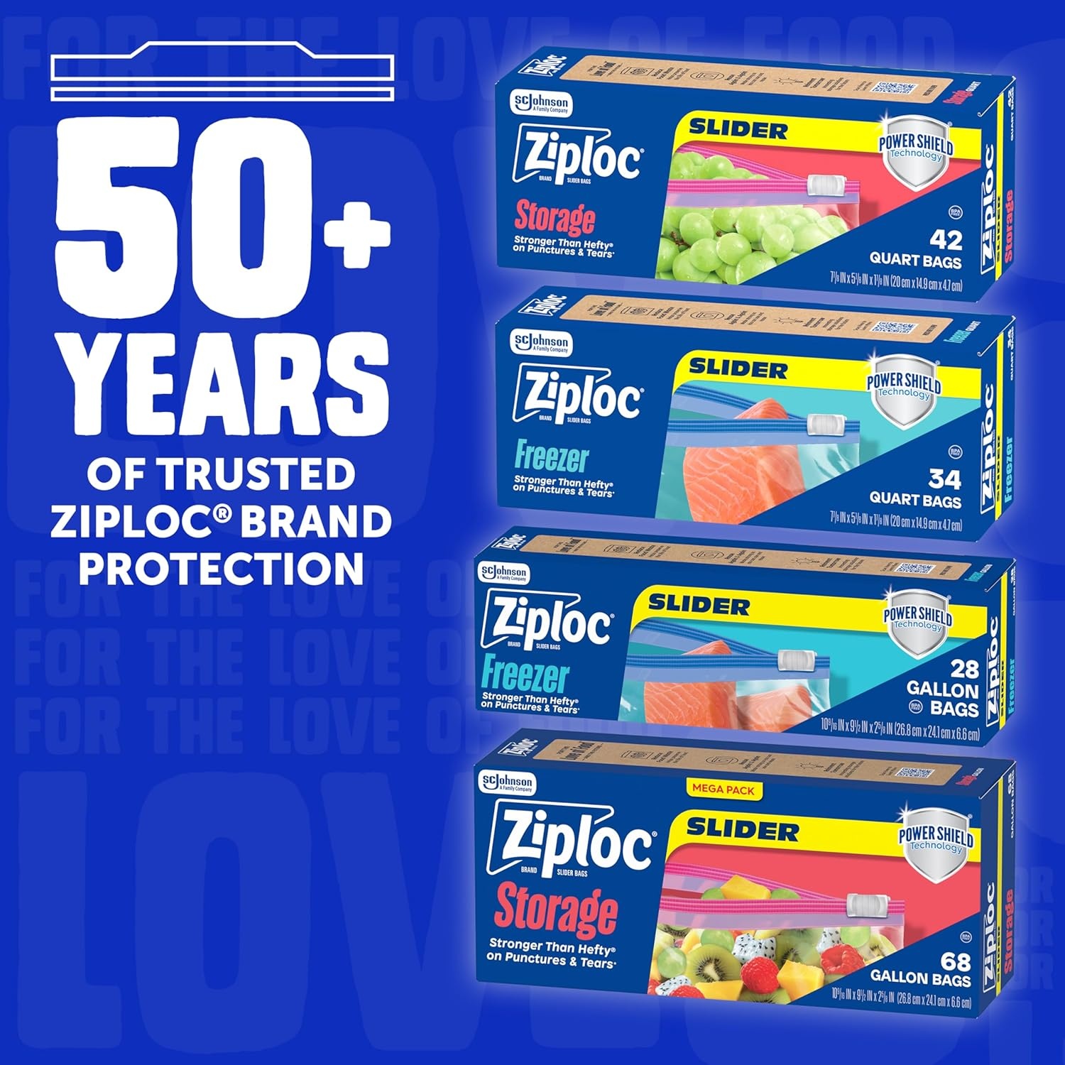 image:imageZiploc Food Storage Gallon Freezer Slider Bags Durable 72 Count13 Count