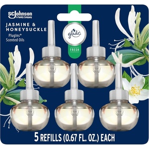 image:imageGlade PlugIns Refills Air Freshener Jasmine amp Honeysuckle Scented and Essential Oils for Home and Bathroom 067 Fl Oz 5 CountJasmine  Honeysuckle