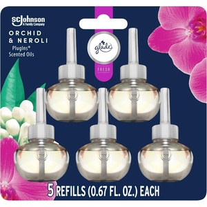 image:imageGlade PlugIns Refills Air Freshener Jasmine amp Honeysuckle Scented and Essential Oils for Home and Bathroom 067 Fl Oz 5 CountOrchid  Neroli