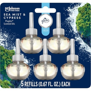 image:imageGlade PlugIns Refills Air Freshener Jasmine amp Honeysuckle Scented and Essential Oils for Home and Bathroom 067 Fl Oz 5 CountSea Mist  Cypress