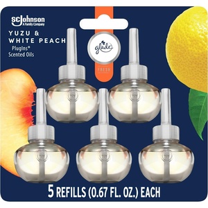 image:imageGlade PlugIns Refills Air Freshener Jasmine amp Honeysuckle Scented and Essential Oils for Home and Bathroom 067 Fl Oz 5 CountYuzu  White Peach