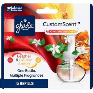 image:imageGlade PlugIns Refills with CustomScent Technology Eucalyptus amp Waterlily 5 RefillsLeather  Golden Amber