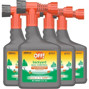 image:imageOFF Backyard Bug Control Pretreat 32 oz Outdoor Bug Treatment Covers up to 16000 sq ft Kills for up to 8 Weeks With a Convenient Hose Connection32 Fl Oz Pack of 4