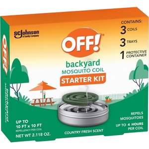image:imageOFF Backyard Outdoor Mosquito Repellent Coil Starter Pack Perfect for Outdoor Patios Country Fresh Scent 3 Piece3 Coils  3 Trays