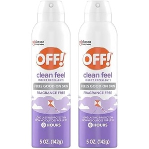 image:imageOFF Clean Feel Insect Repellent Aerosol with 20 Picaridin  LongLasting DEETFree Protection from Mosquitoes FragranceFree Pest Control For Ticks amp Flies Camping Bug Spray  5 oz  insectrepellants5 Fl Oz Pack of 2