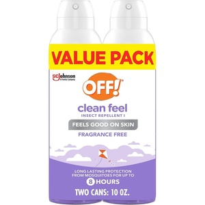 image:imageOFF Clean Feel Insect Repellent Aerosol with 20 Picaridin  LongLasting DEETFree Protection from Mosquitoes FragranceFree Pest Control For Ticks amp Flies Camping Bug Spray  5 oz Pack of 25 Ounce Pack of 2
