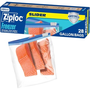 image:imageZiploc Food Storage Gallon Freezer Slider Bags Durable 72 Count28 Count